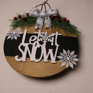 Let It Snow | Large | Circular Sign
